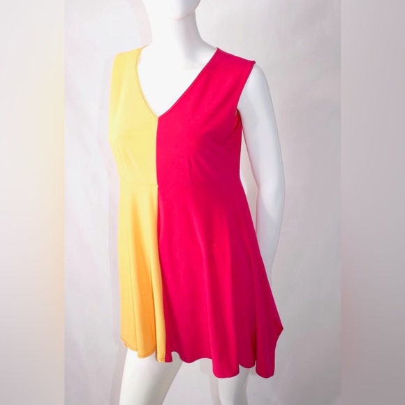 Antthony Vintage Two-toned Slip On Pink & Orange Dress Oversized Fit Size Small - Picture 1 of 2